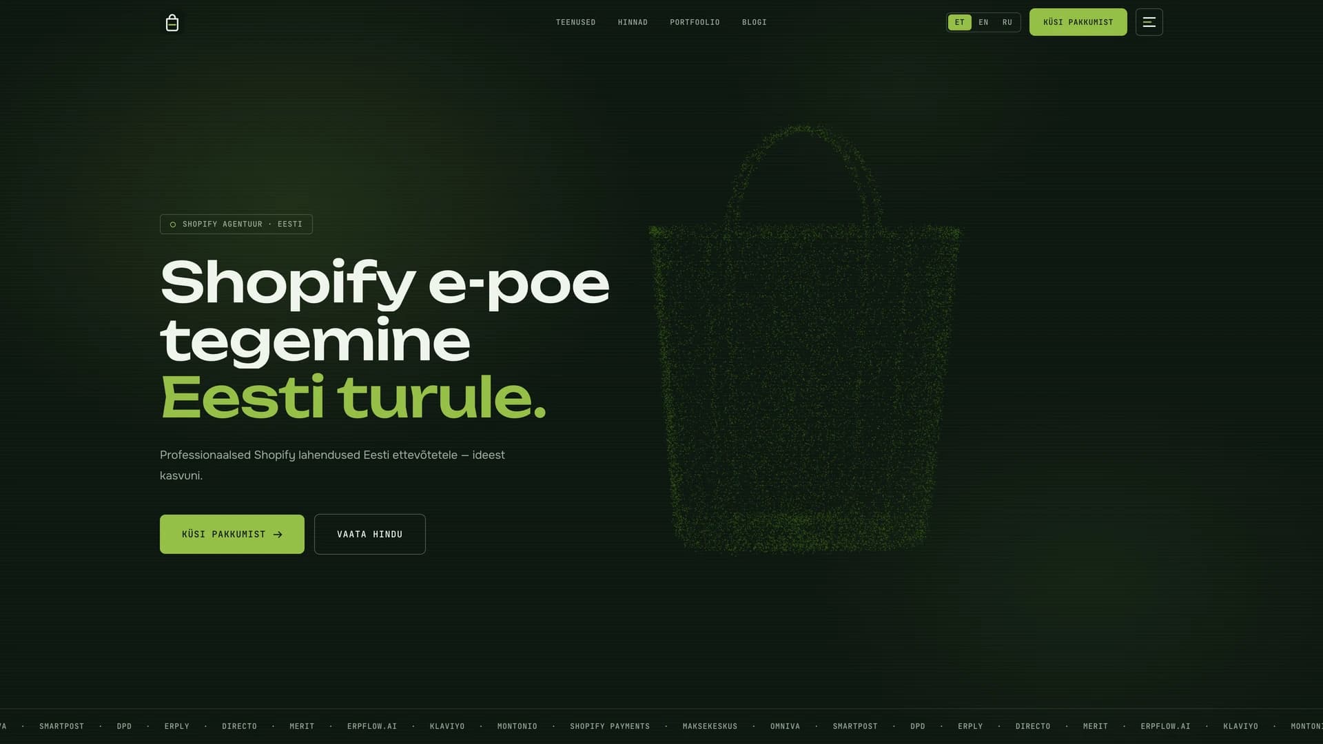 Eesti E-pood — homepage